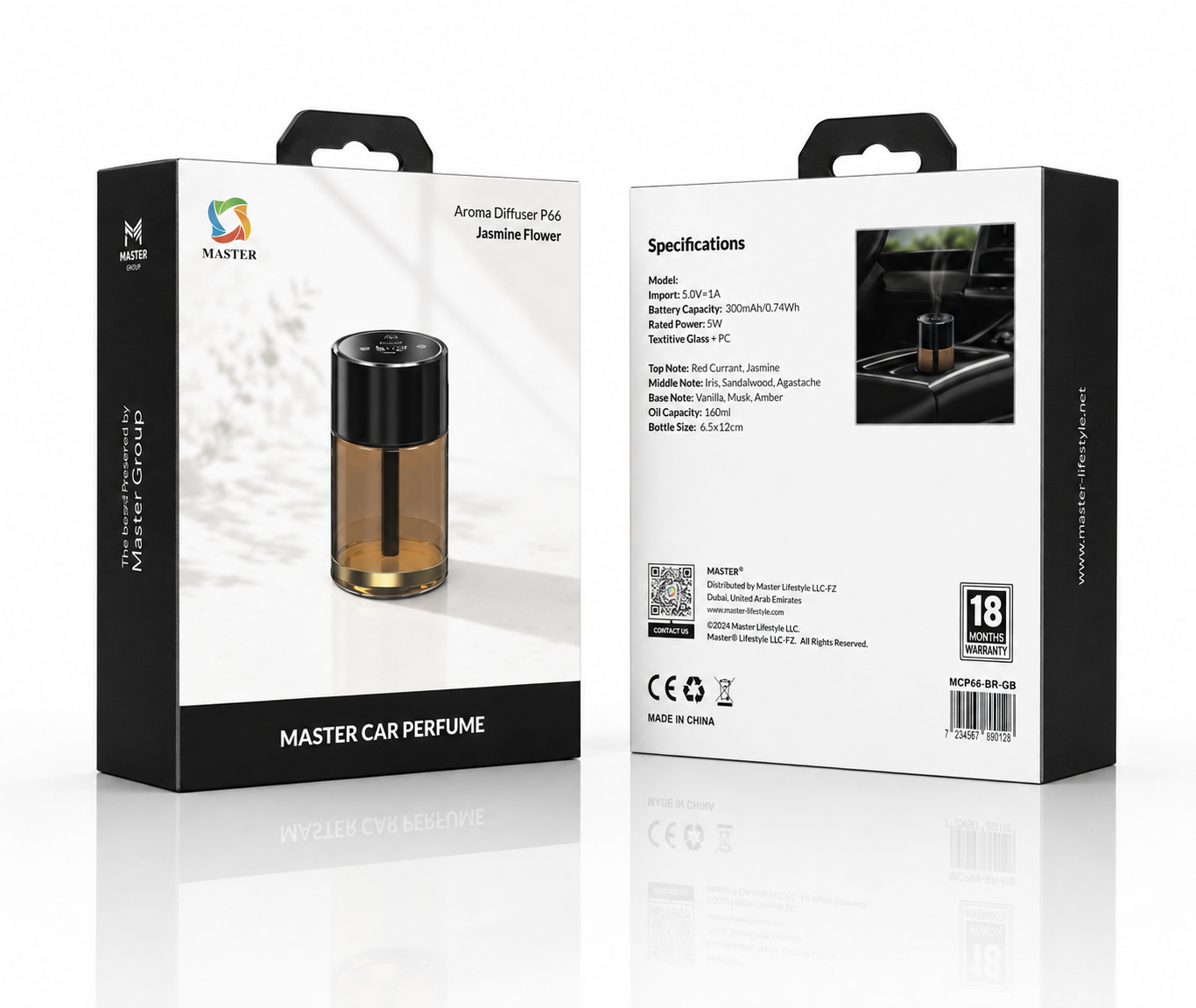Master car perfume retail packaging