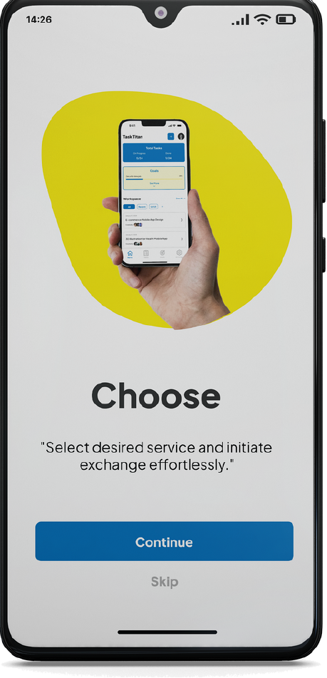 Shrift onboarding screen